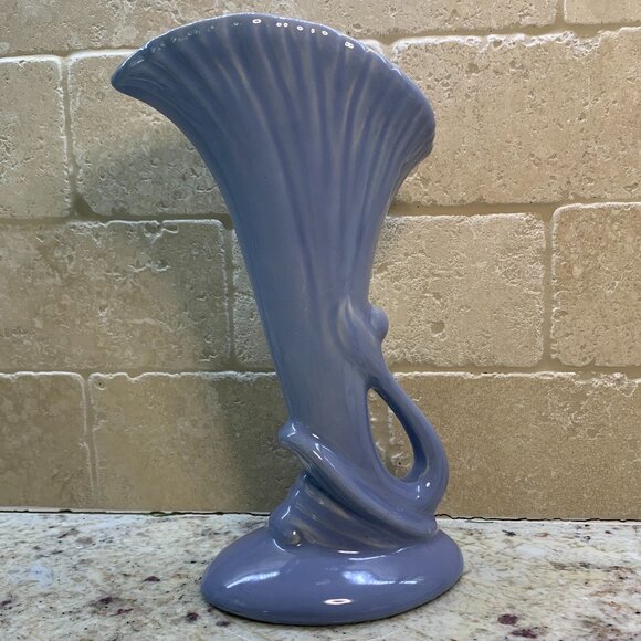Vintage Pottery Vase Blue - Picture 1 of 9